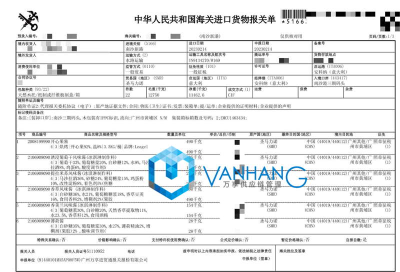 冰淇淋醬原料進口報關清關.png
